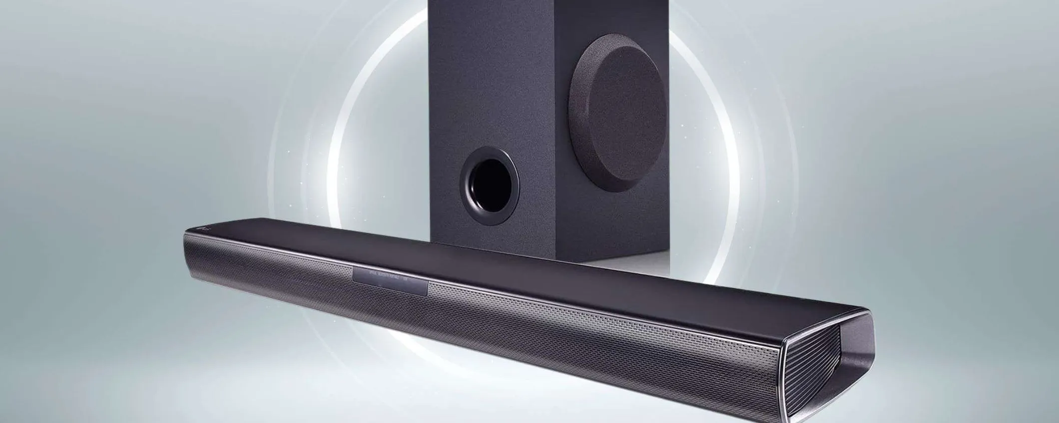 Da LG, una STRATOSFERICA soundbar 160W con subwoofer wireless (83€)