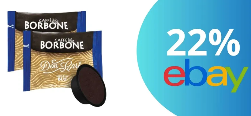 Offerta Limitata: 300 Capsule di Caffè Borbone Don Carlo Blu con il 22% in meno