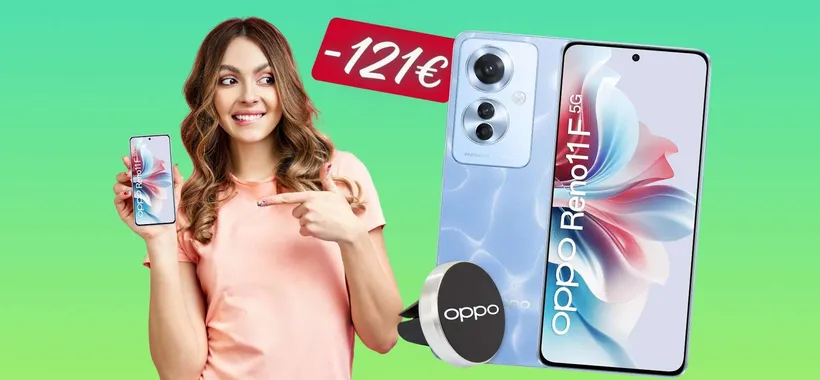 OPPO Reno11 F 5G da 256GB in SCONTO PAZZO di 121€ su Amazon
