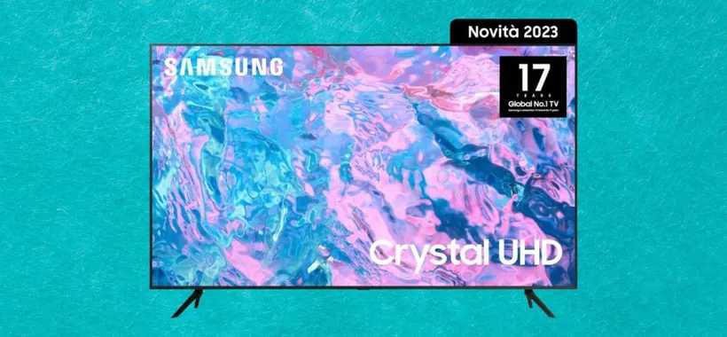 Televisore Samsung Crystal UHD in super offerta: il prezzo scende sotto i 470€ (-33%)