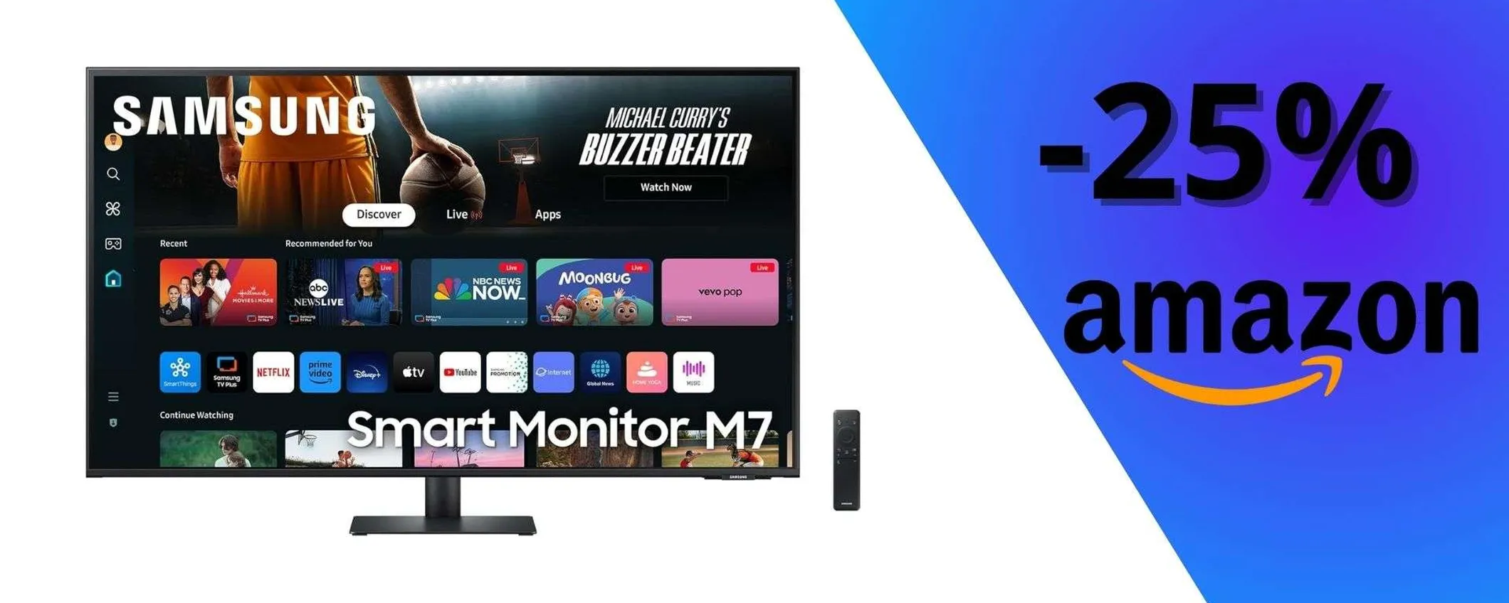 Samsung Smart Monitor M7: prezzo in picchiata, risparmi il 25%