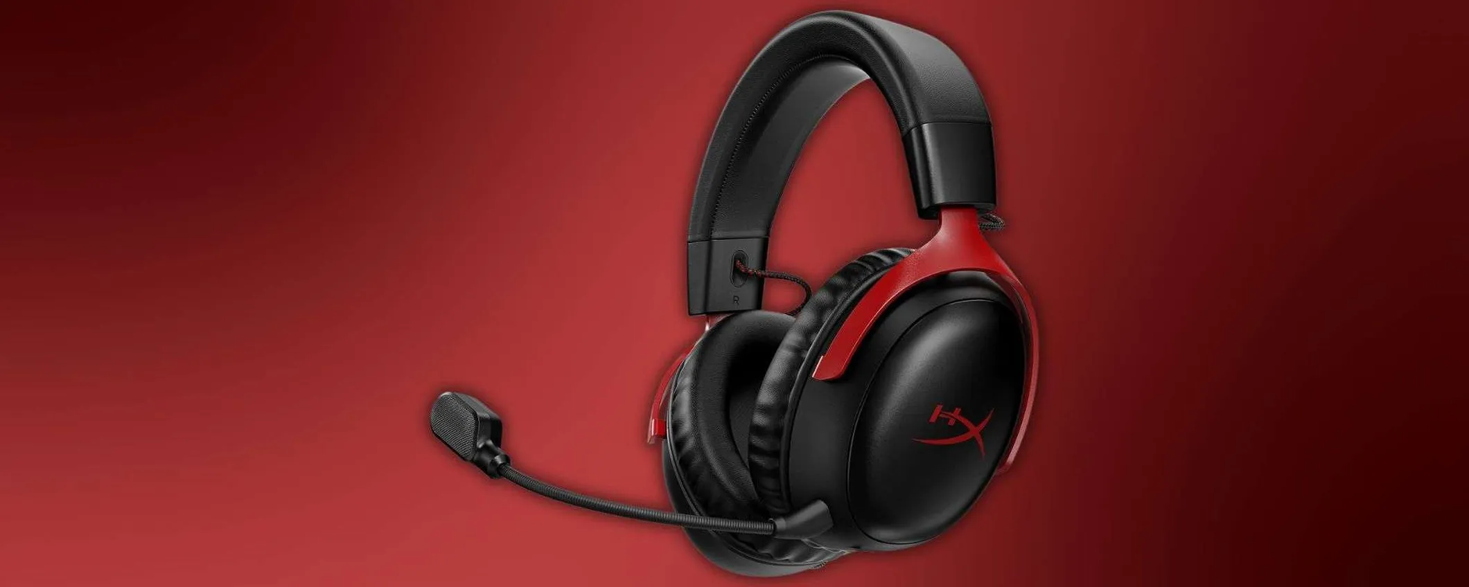 HyperX Cloud III Wireless: audio da gaming al top con il 46% di sconto