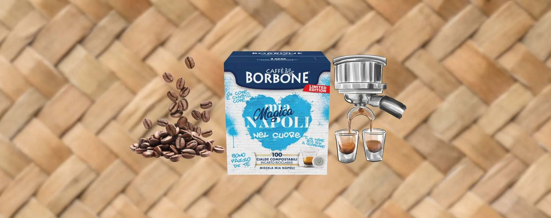 OFFERTA 100 Cialde Caffè Borbone Magica Napoli a 0,18€ l'una