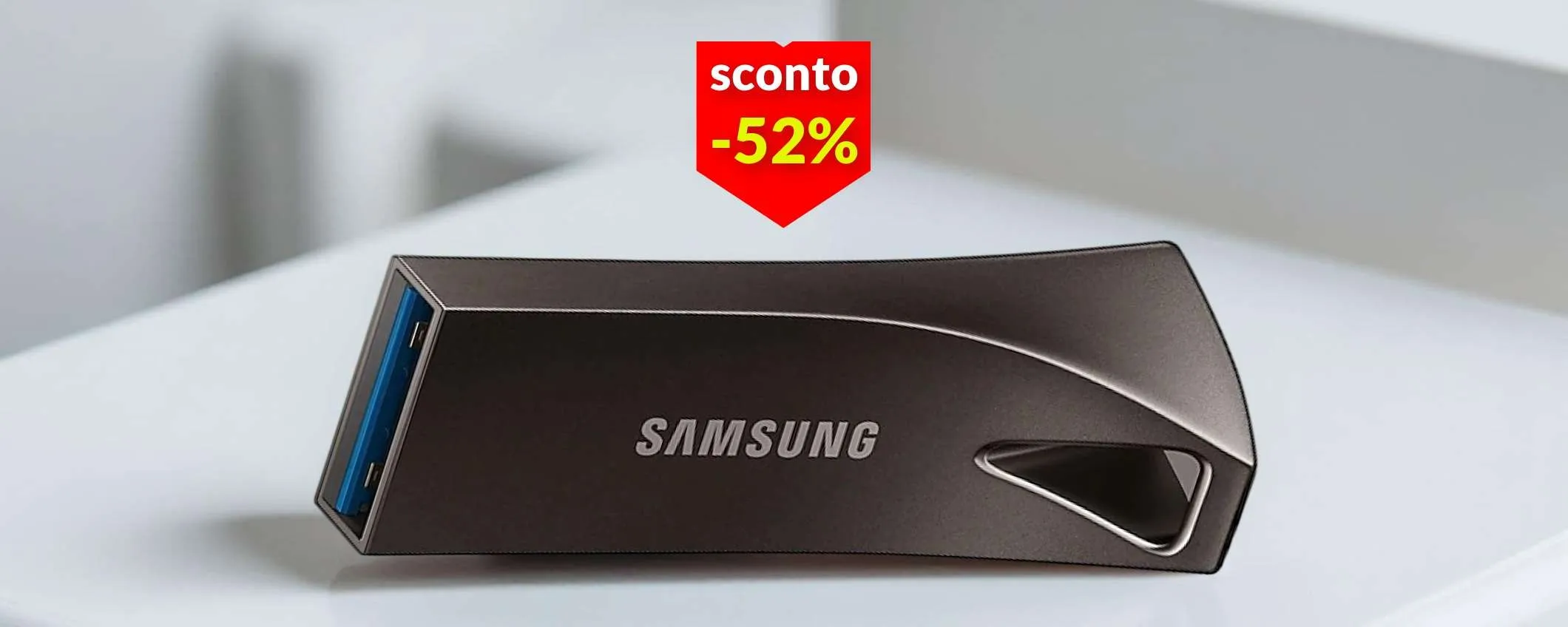 Solo 30€ per la chiavetta USB Samsung da 256GB: ultimi giorni al -52%