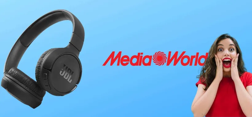 BOMBA MediaWorld, cuffie wireless JBL regalate con il 37% di SCONTO