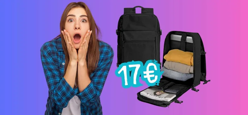Zaino per Ryanair e compagnie low cost simili al PREZZO ASSURDO di 17€