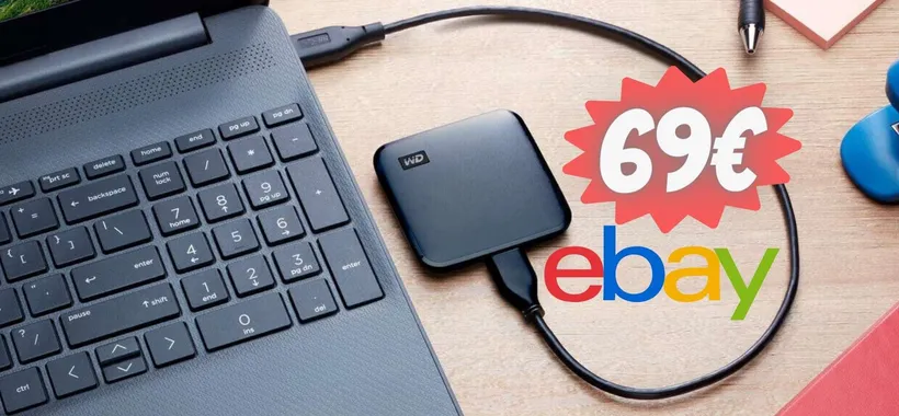 SSD esterno by WD: capacità da 1TB e velocità da 400 MB/s a soli 69€