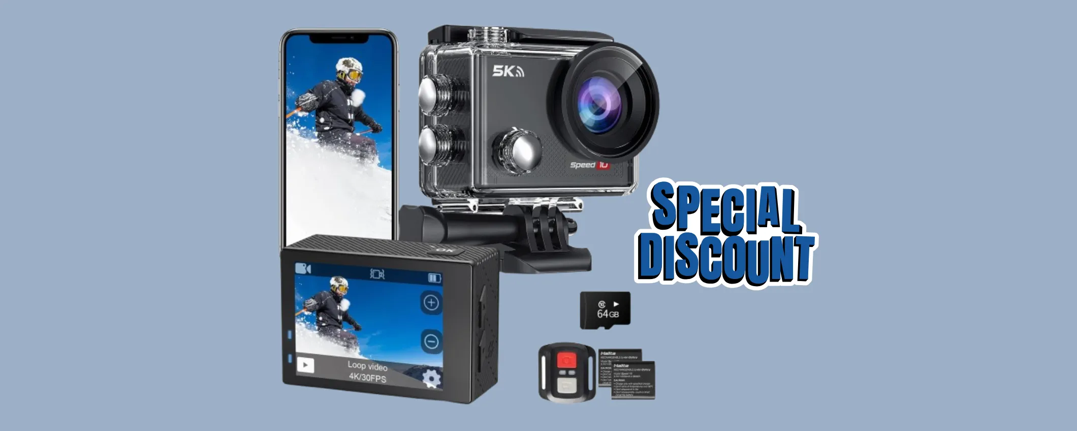 L'action cam economica che ti seguerà nelle tue avventure
