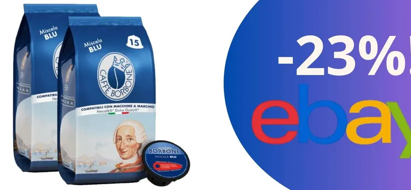 Solo oggi! 360 capsule Borbone Blu a prezzo speciale: approfittane!