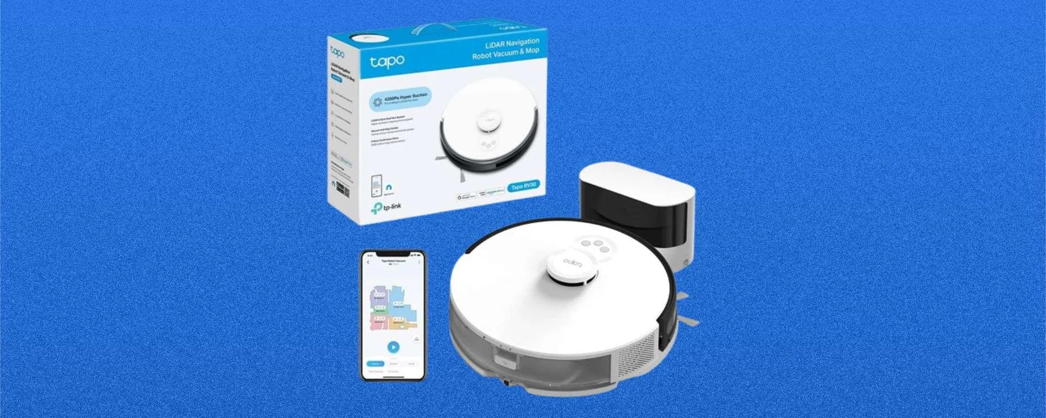 TP-Link Tapo RV30 in offerta: potente aspirazione e funzione lavapavimenti