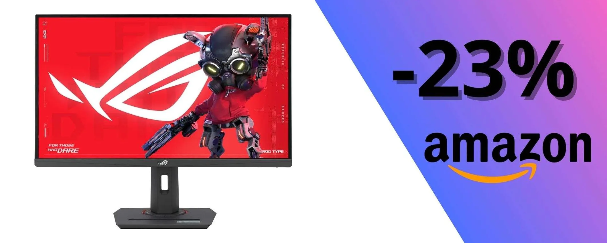 Asus ROG Strix a 269,90€: monitor gaming QHD 180Hz in OFFERTA con sconto del 23%!