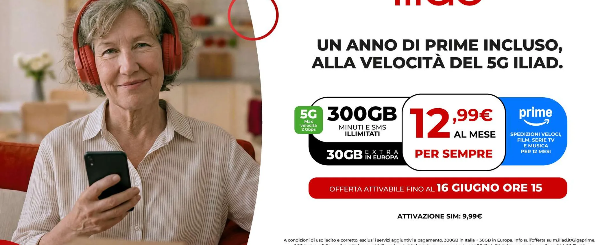 iliad lancia GIGA PRIME: 300GB e Amazon Prime incluso a meno di 13€ al mese