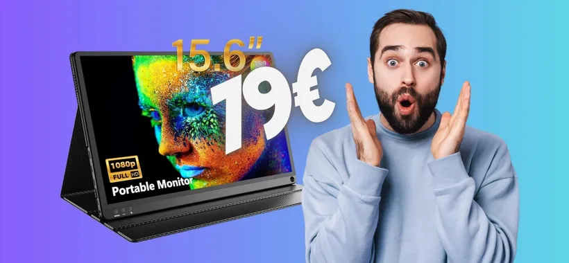Monitor portatile da 15,6 pollici FHD a PREZZO RIDICOLO (79€)