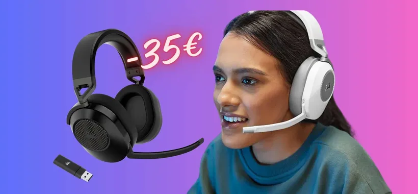 CORSAIR HS65: cuffie wireless Gaming per PC e consolle a PREZZO HOT