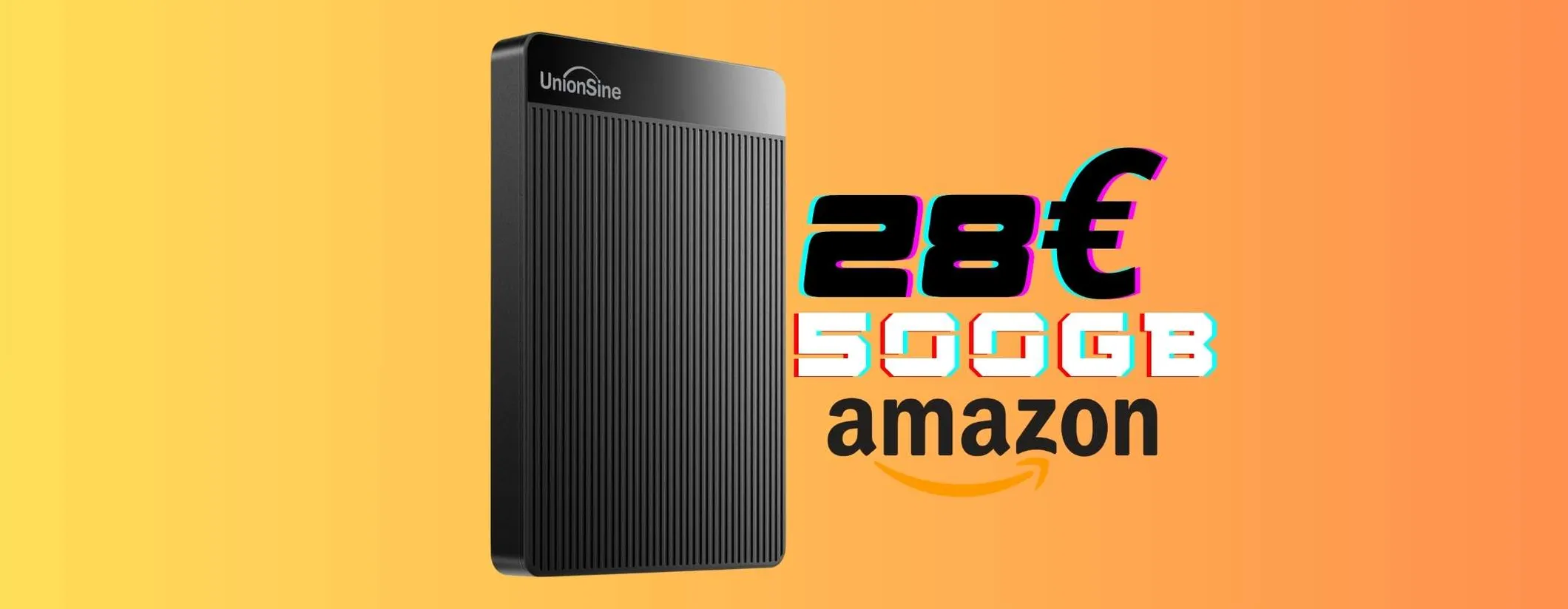 Hard Disk portatile da 500GB a soli 28€: follia su Amazon da non perdere