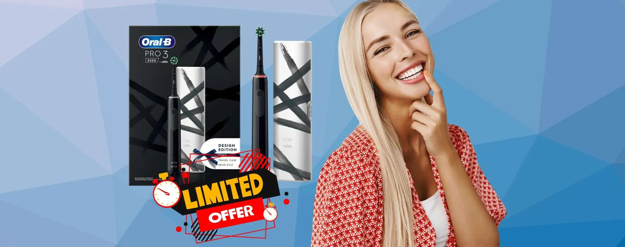 Oral-B Pro 3 in OFFERTA a TEMPO su Amazon per denti puliti come mai prima