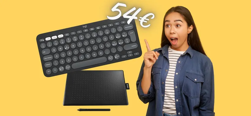 Logitech Pebble Keys 2 + tavoletta grafica a COSTO RIDICOLO (54€)