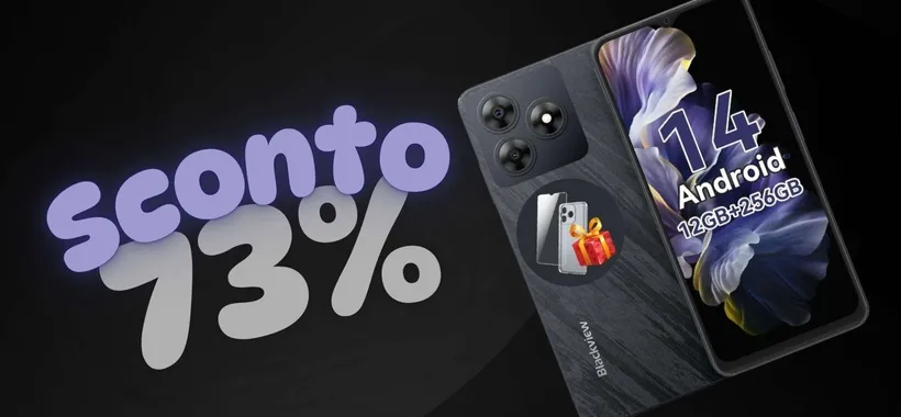 Solo 99€, sconto WOW del 73%: smartphone con 256GB, display 90Hz e 5000 mAh