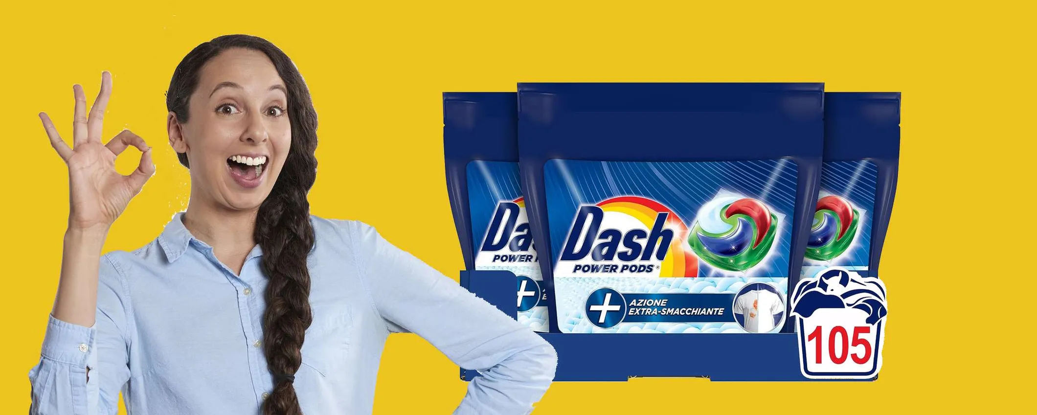 Detersivo Dash Power Pods (105capsule): MEGA sconto del 39%