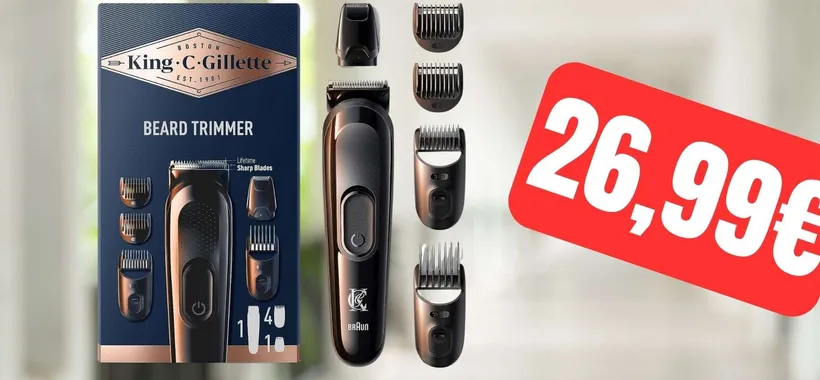 Rasoio elettrico King C. Gillette in SUPER OFFERTA su Amazon (-27%)