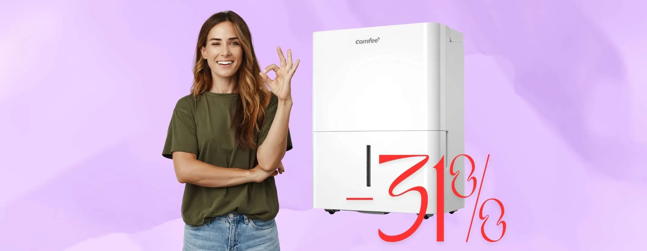 Niente più muffa e aria più pulita con il deumidificatore COMFEE' in promo al 31%