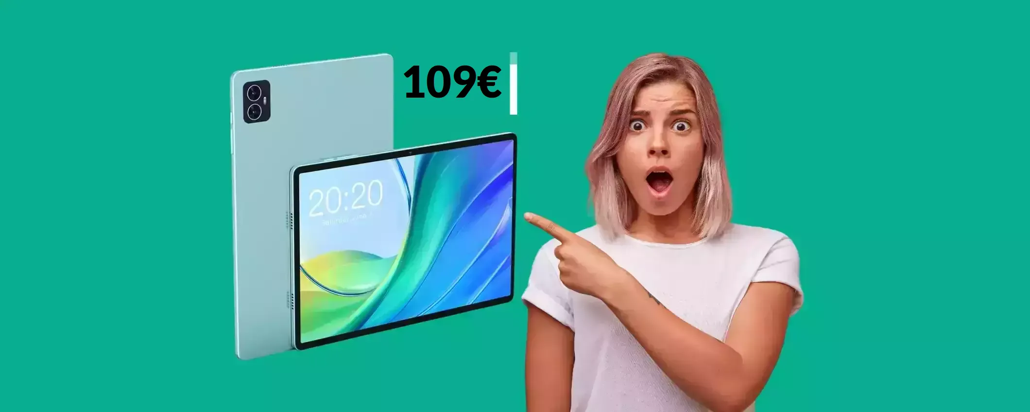 Per questo eccellente tablet Android bastano 109€ grazie a 2 sconti