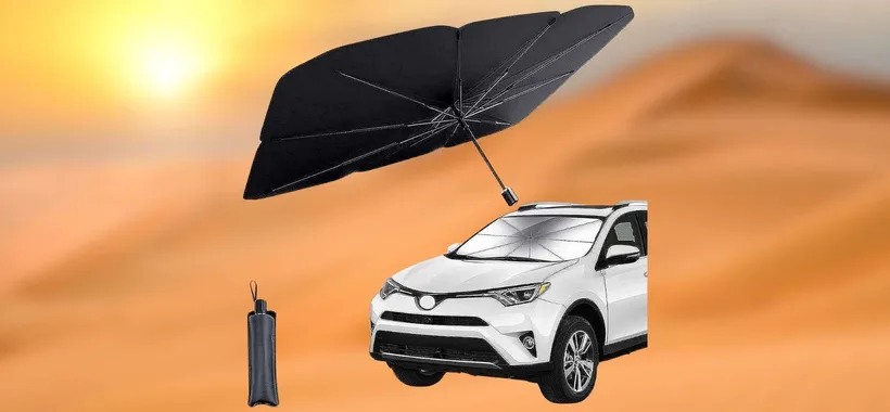 Auto BOLLENTE MAI più con il geniale parasole ad ombrello a soli 11€ su Amazon