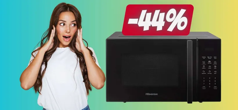 Hisense: forno microonde da 23L e 800W in SUPER OFFERTA al 44%