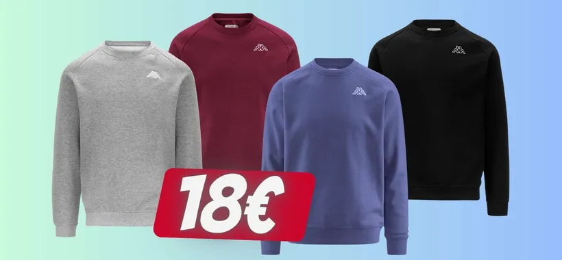 Felpa di cotone firmata Kappa a soli 18€ su eBay è REGALATA