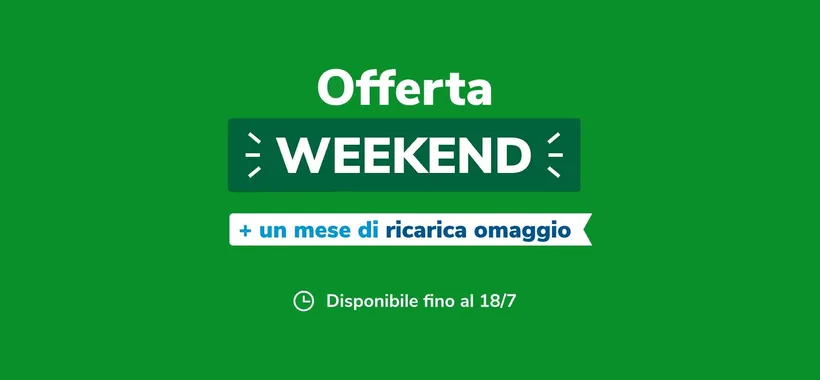 VeryWeekend: 30GB a 4,99€ fino al 18 Luglio 2022