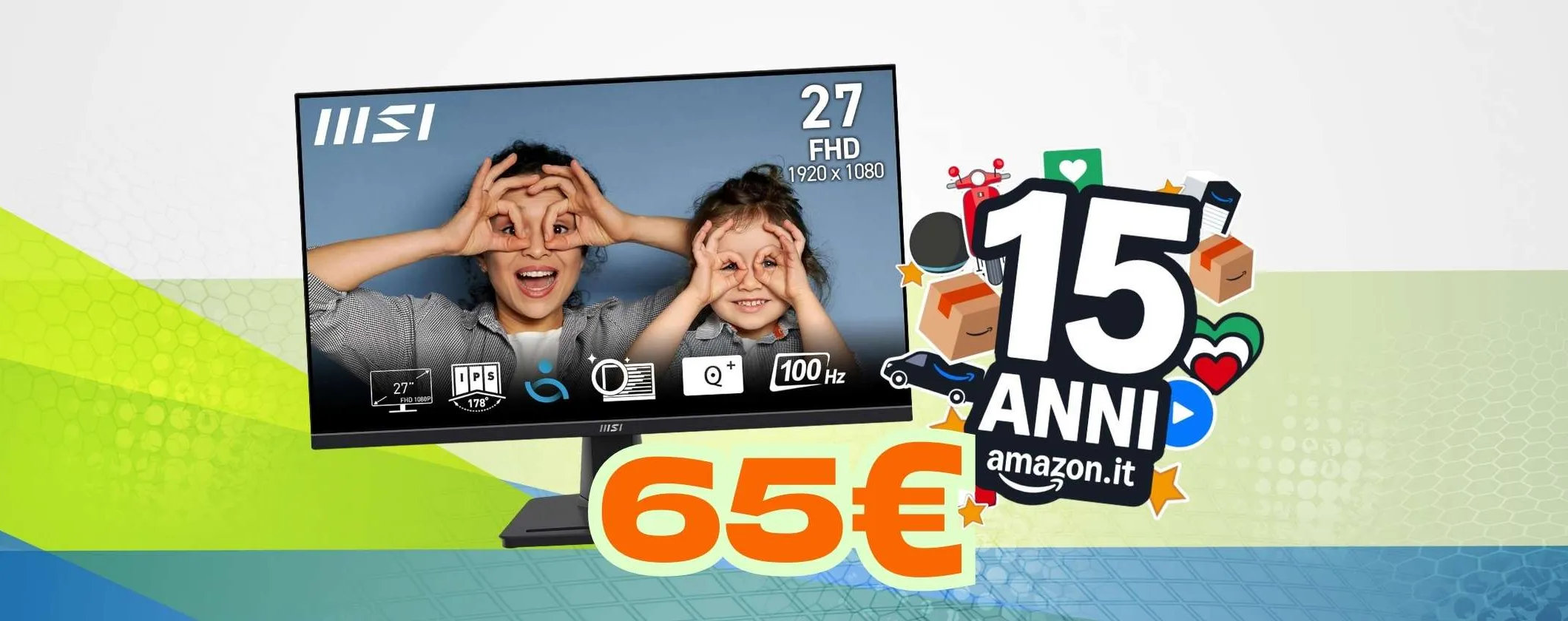 MSI PRO: monitor FHD da 27 pollici con pannello IPS da 100Hz a 65€