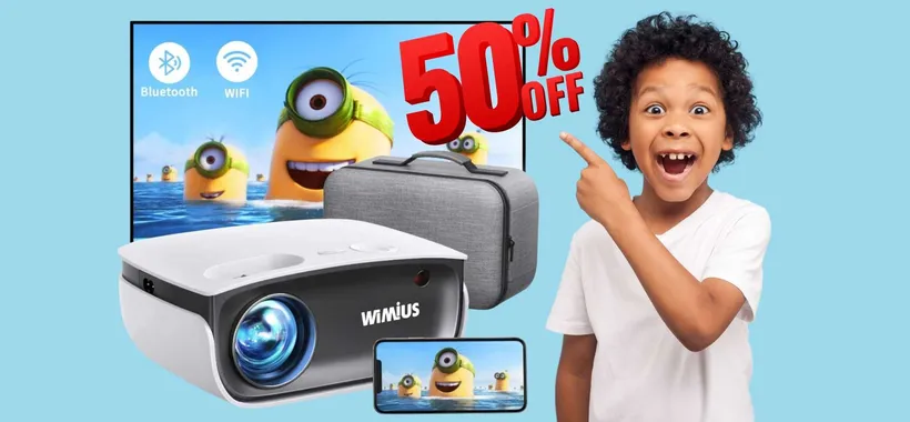 Il CINEMA in CASA con questo mini proiettore WiFi in OFFERTA al 50%