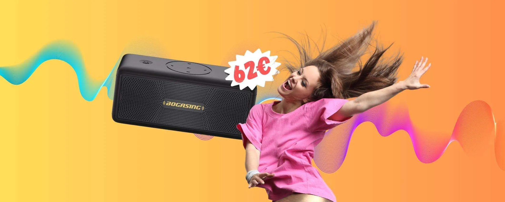 Cassa Bluetooth portatile da 40W e 30h di autonomia tua a 62€