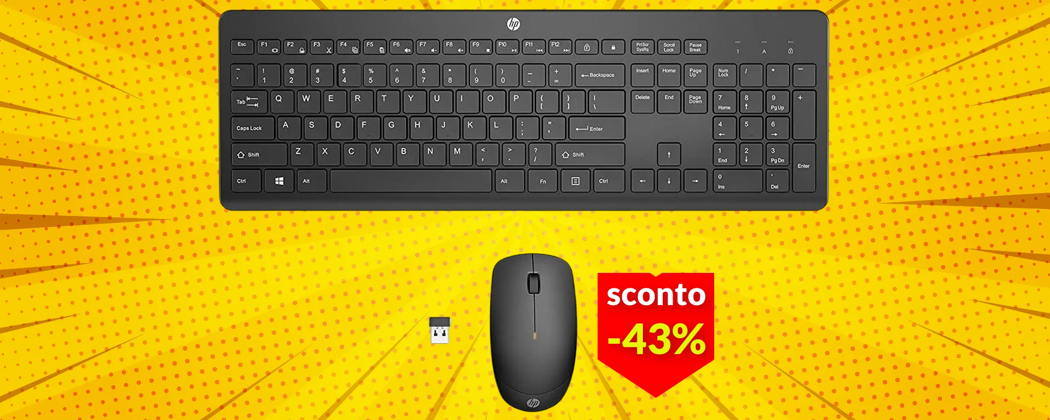 Niente più cavi con tastiera e mouse wireless HP: combo esplosiva a 22€