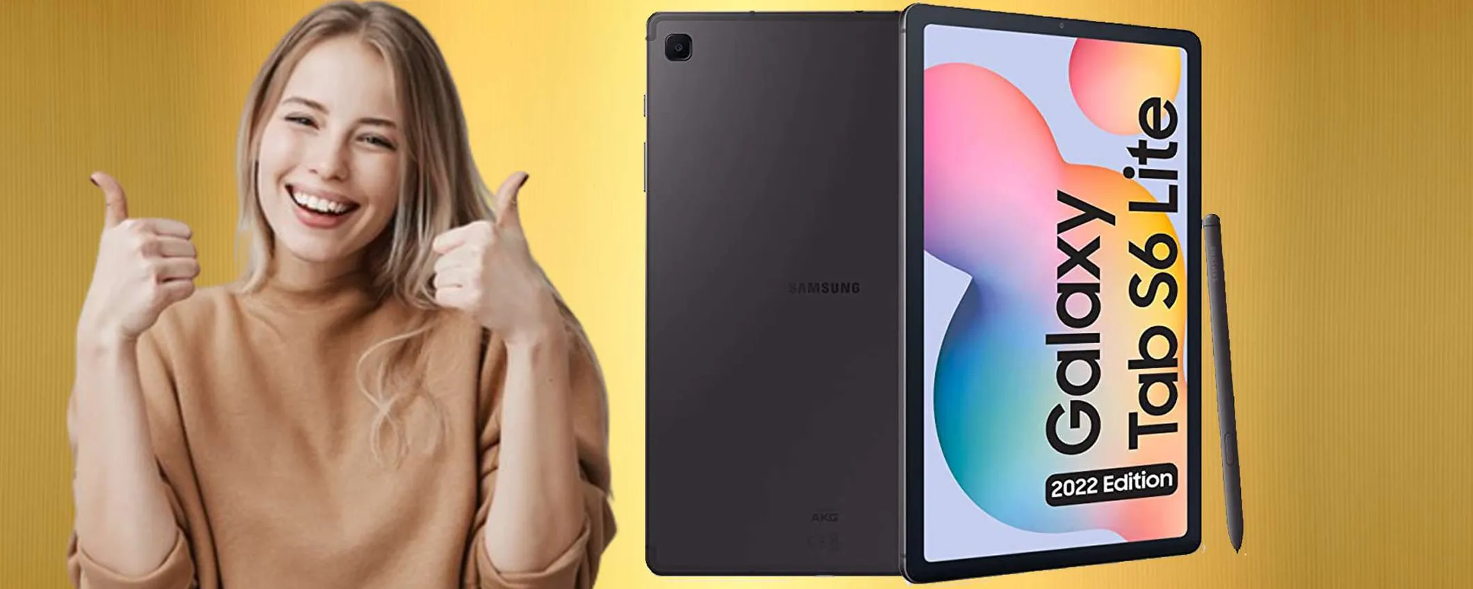 Samsung Galaxy Tab S6 Lite al prezzo TOP: sconto IMPERDIBILE (-33%)