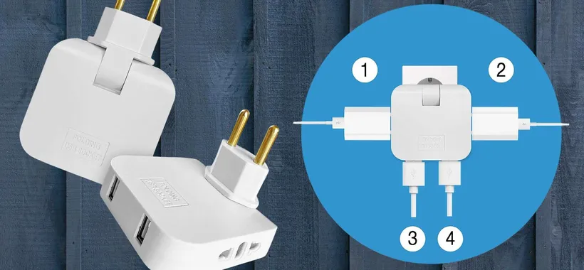 Presa salvaspazio 4 in 1: GENIALATA a 5,22€ in promo scorta