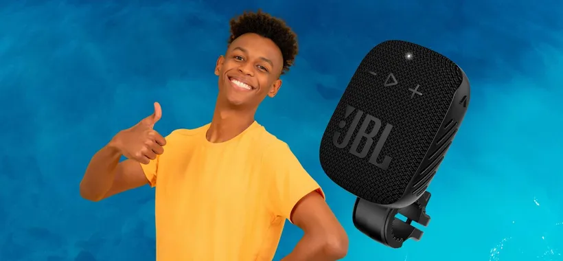 JBL Box Wind 3S: mini cassa Bluetooth con clip (IP67) e 5h di audio (-41%)