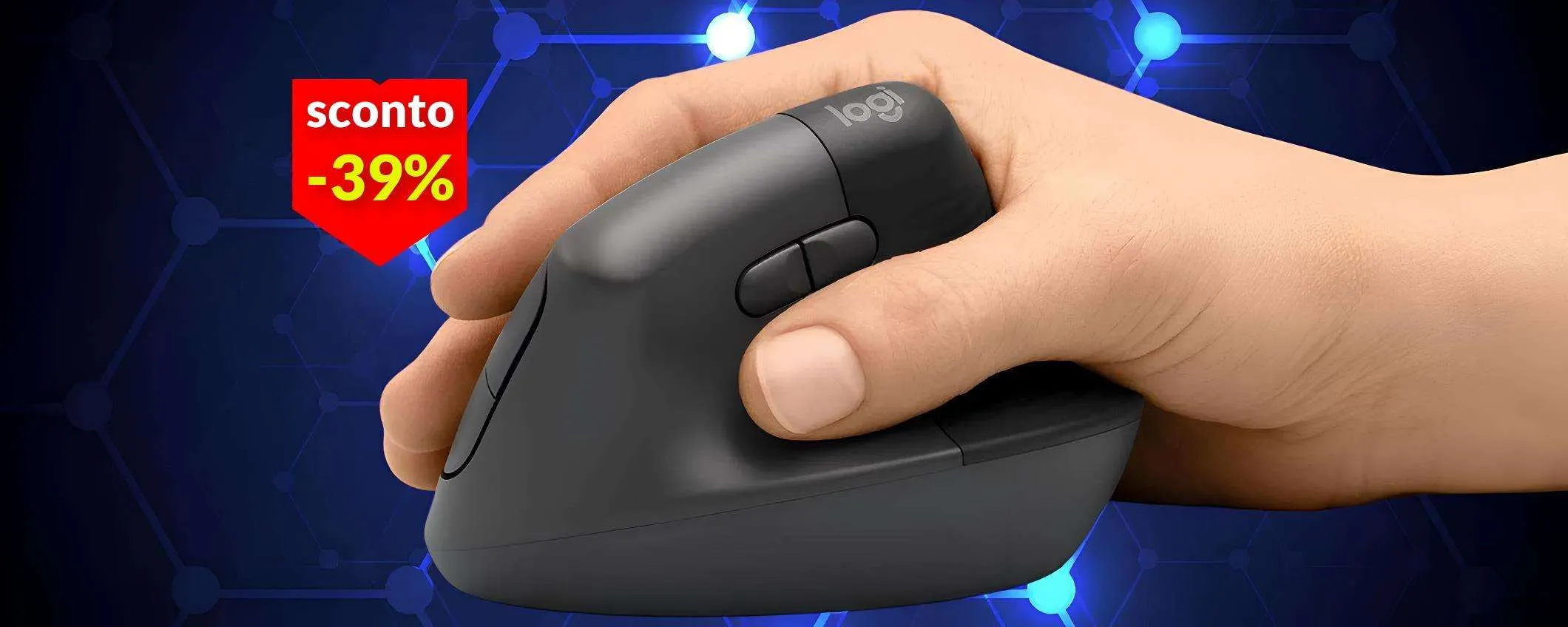 Con questo mouse verticale a soli 49€ dimenticherai la stanchezza del polso