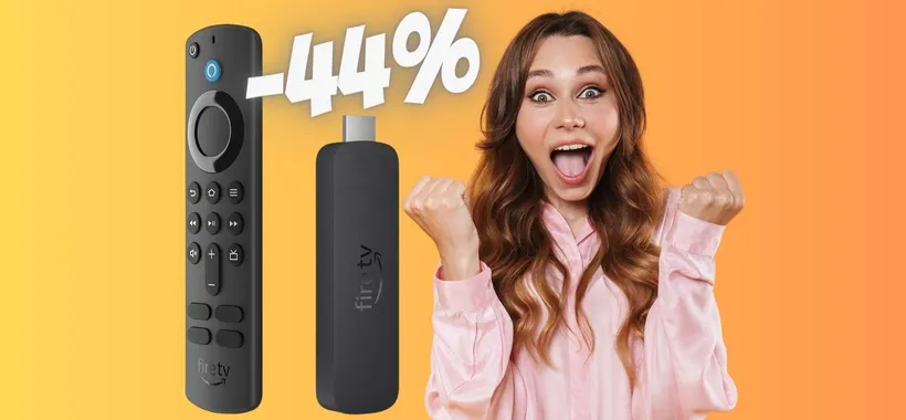 Fire TV Stick 4K per trasformare ogni schermo in una Smart TV (-44%)