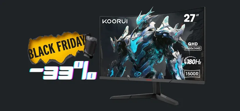 Monitor Gaming KOORUI da 27 pollici curvo,180Hz e 1ms, per vivere ogni momento