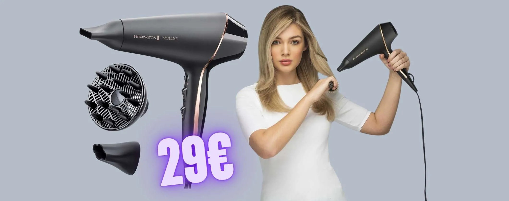 Appena 29€ invece di 70€ su Amazon per il Phon professionale Remington