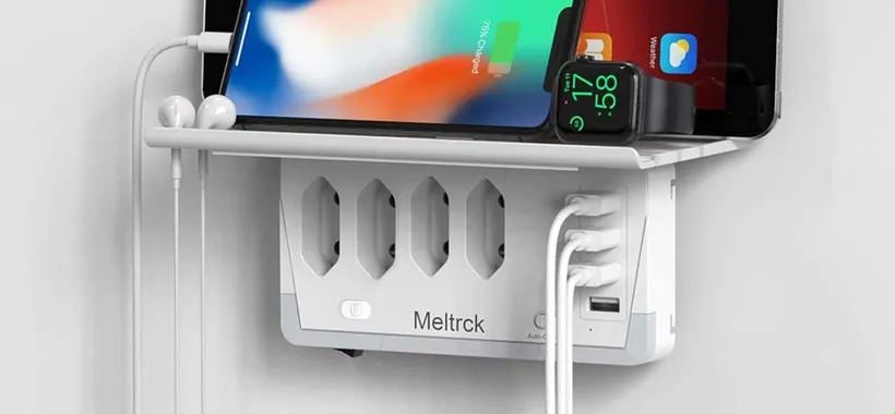 Multipresa USB 8 in 1 con MENSOLA a pochi spiccioli su Amazon (13€)
