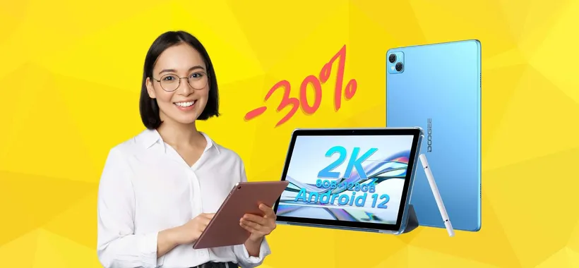Tablet da 10,1" con Android 12, 8GB di RAM e 128GB di memoria a 203€
