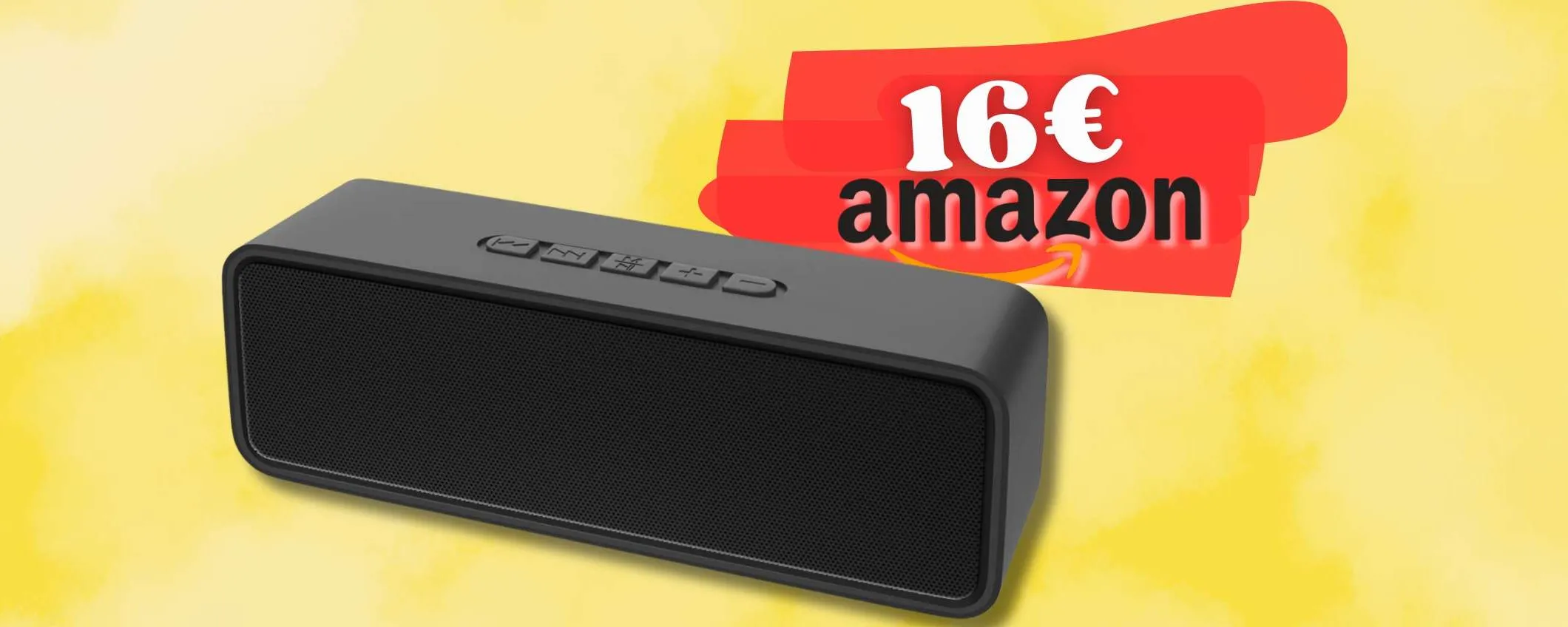 Super cassa Bluetooth con audio CRISTALLINO e batteria longeva (16€)