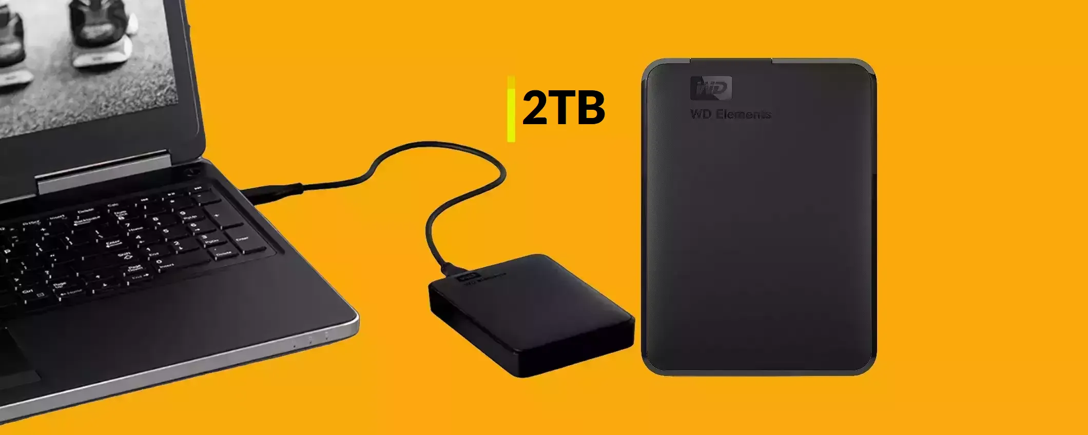 Hard disk esterno 2TB: nuovo MINIMO storico ad appena 69€