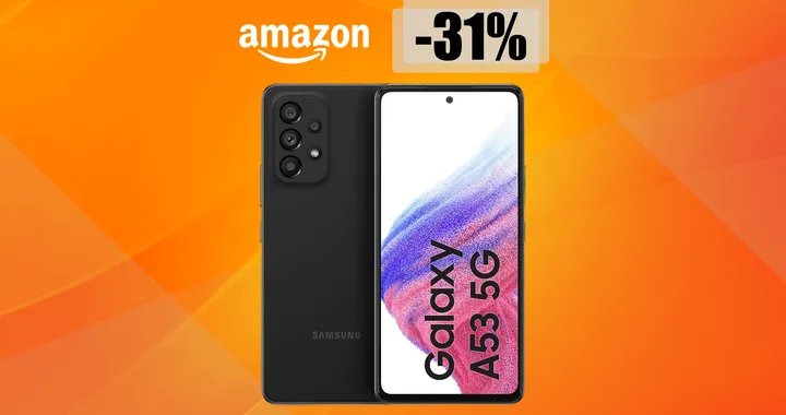 Samsung Galaxy A53 5G è già in FORTE SCONTO su Amazon (-145€)