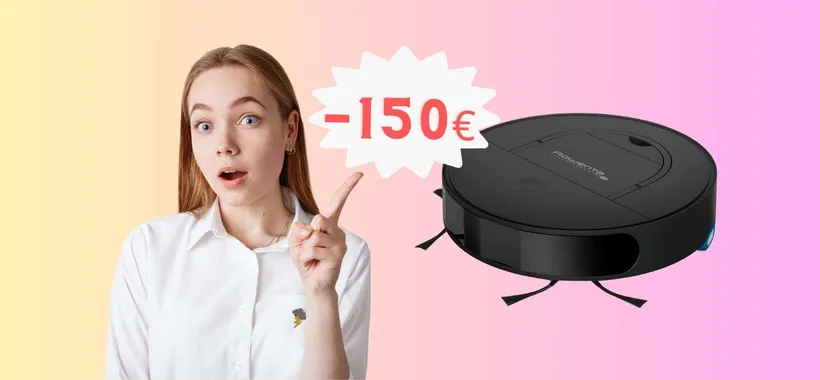 Rowenta X-Plorer Serie 130 AI: robot che aspira e lava a 150€ in MENO