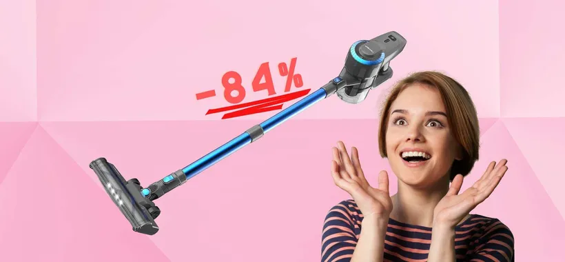 Amazon a briglie sciolte: aspirapolvere senza fili SCONTATO dell'84%