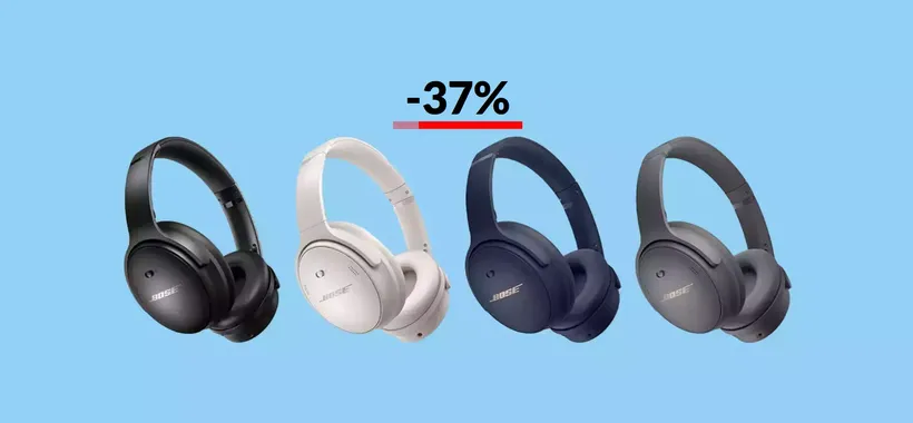 Cuffie Bose QuietComfort: mai visto uno sconto così alto (-37%)
