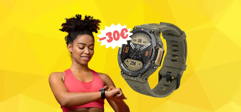 Amazfit T-Rex 2: lo smartwatch indistruttibile tuo a 30€ in MENO